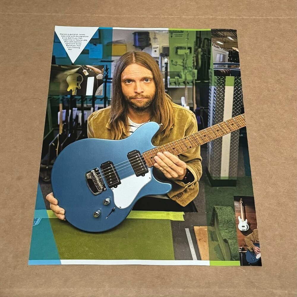 James Valentine of Maroon 5 - Music Print Ad Photo - 2018